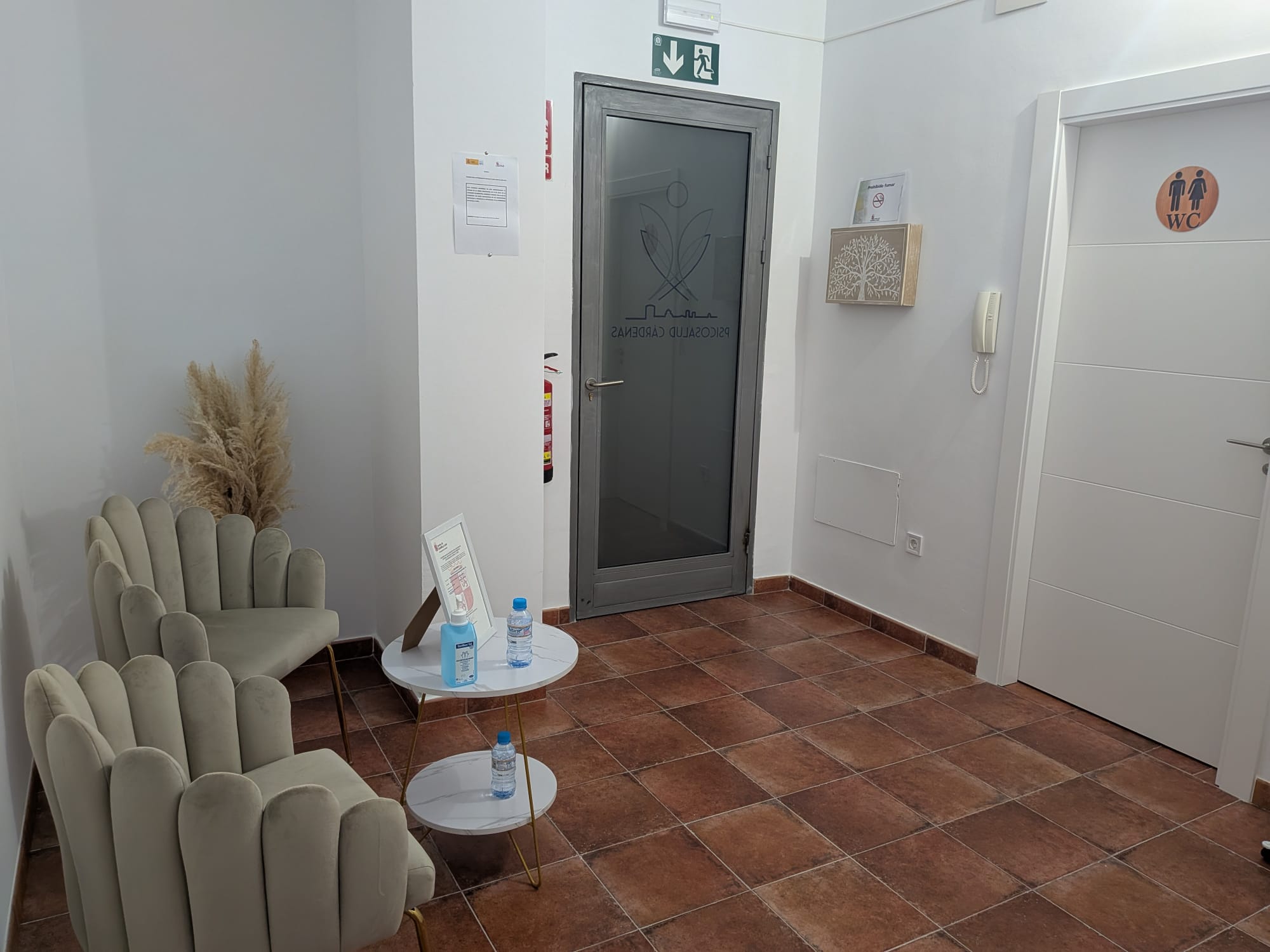 Recepción y sala de espera del centro
